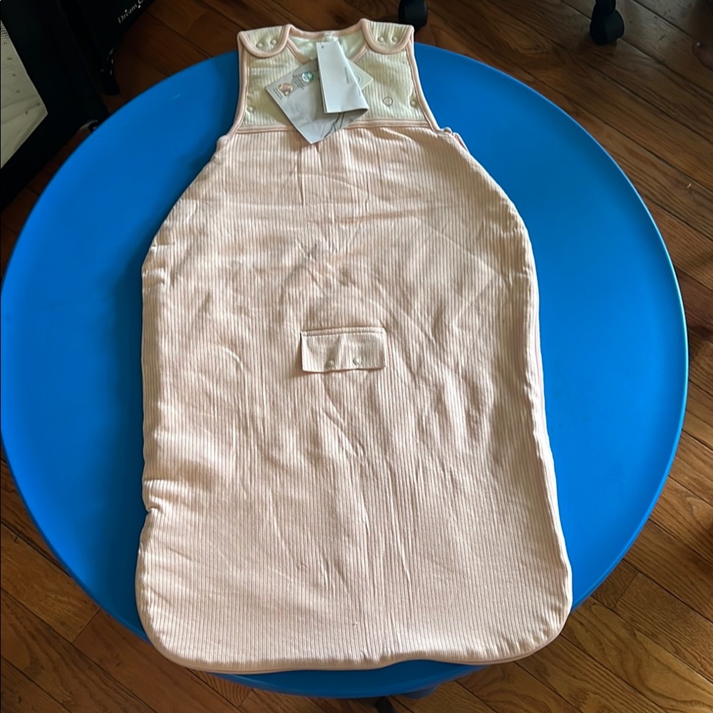 Cream Sleep Sack Pajamas with Zipper Closure